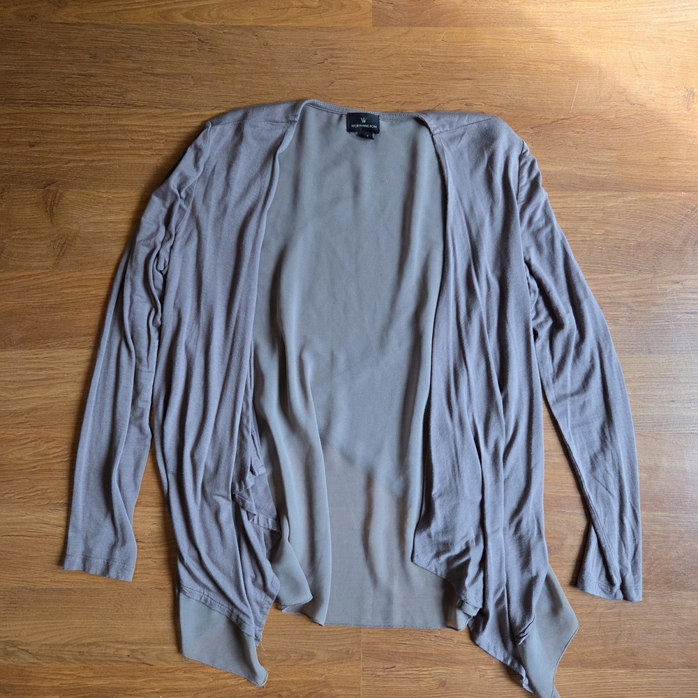Super Soft Taupe Open Front Cardigan